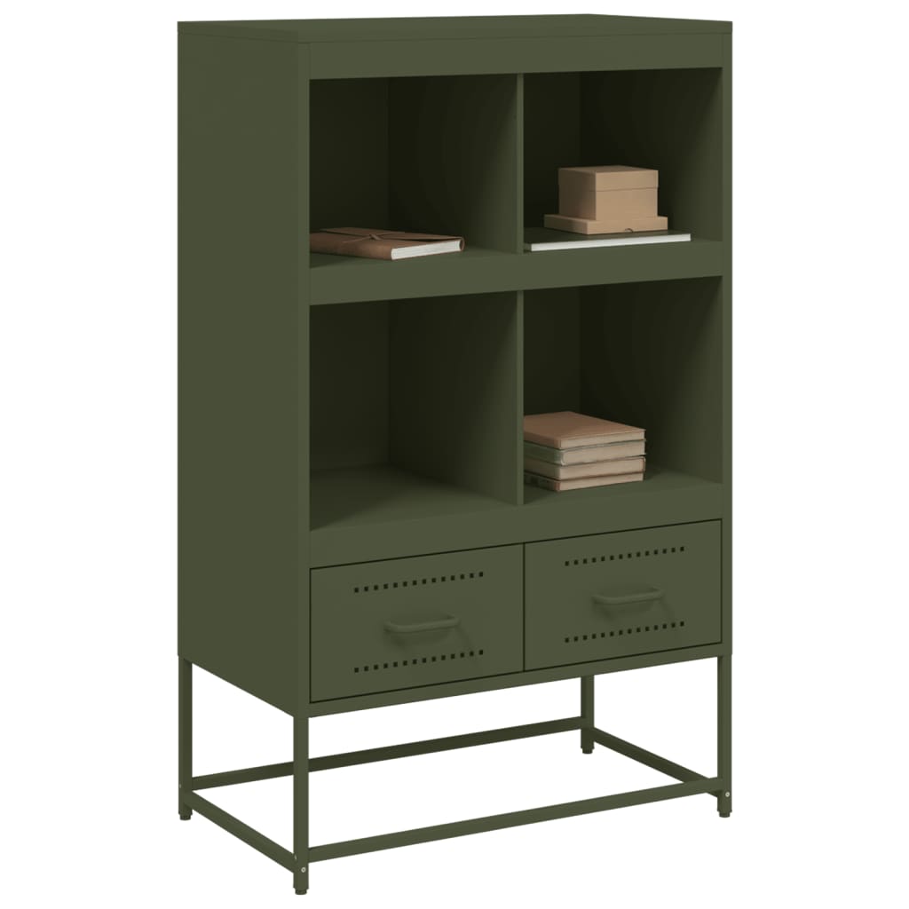 Highboard Olive Green 68.5x39 x111.5 cm Steel