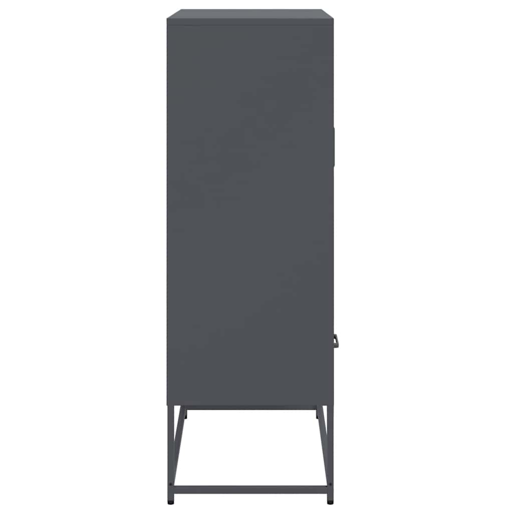 Highboard Anthracite 68x39x111.5 cm Steel