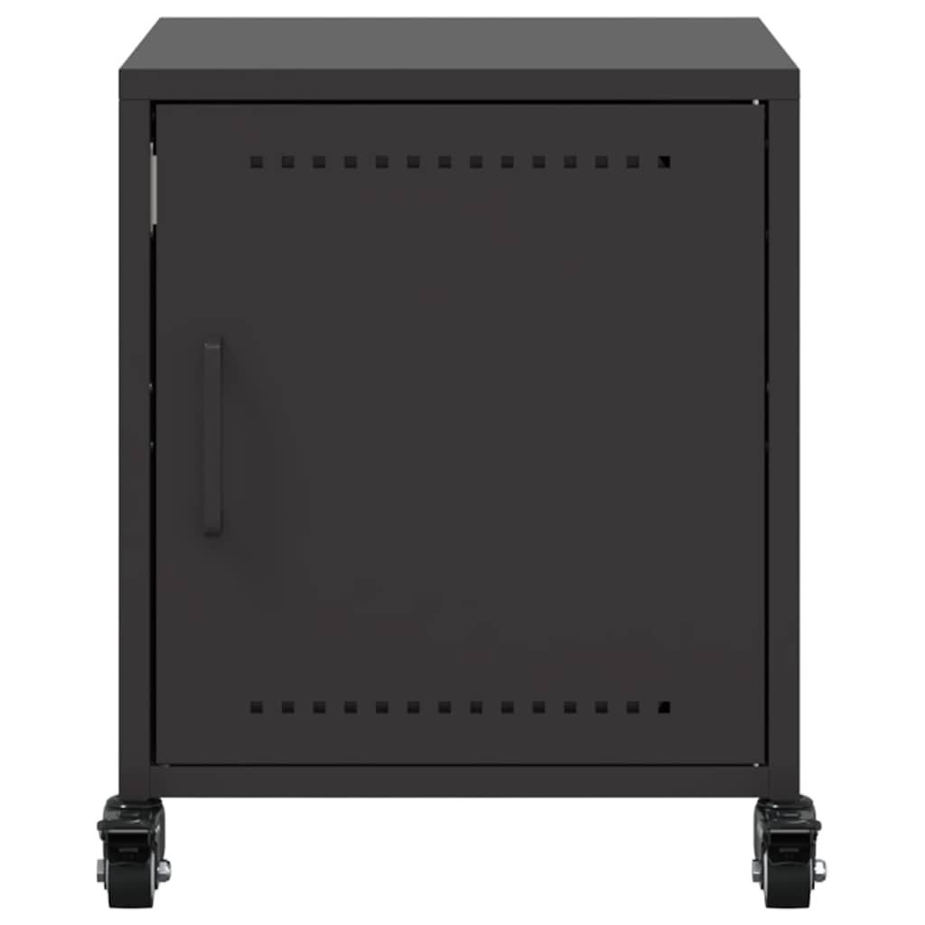 Bedside Cabinet Black 36x39x43.5 cm Steel