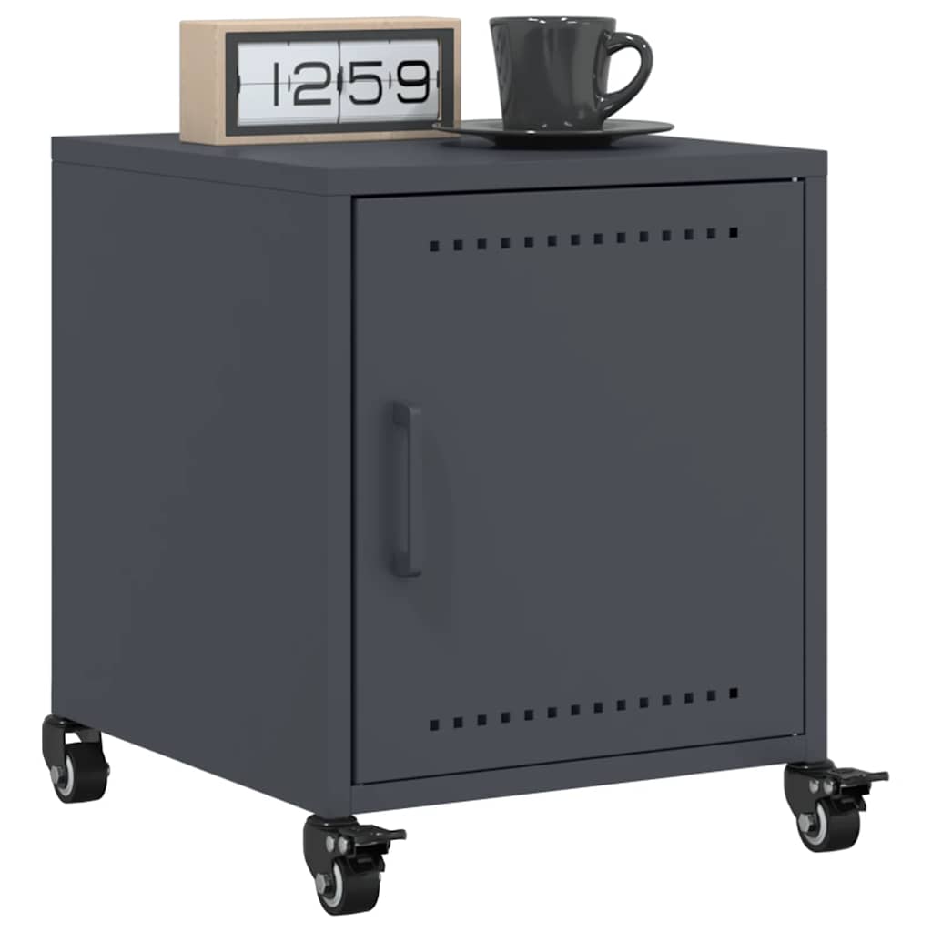 Bedside Cabinet Anthracite 36x39x43.5 cm Steel