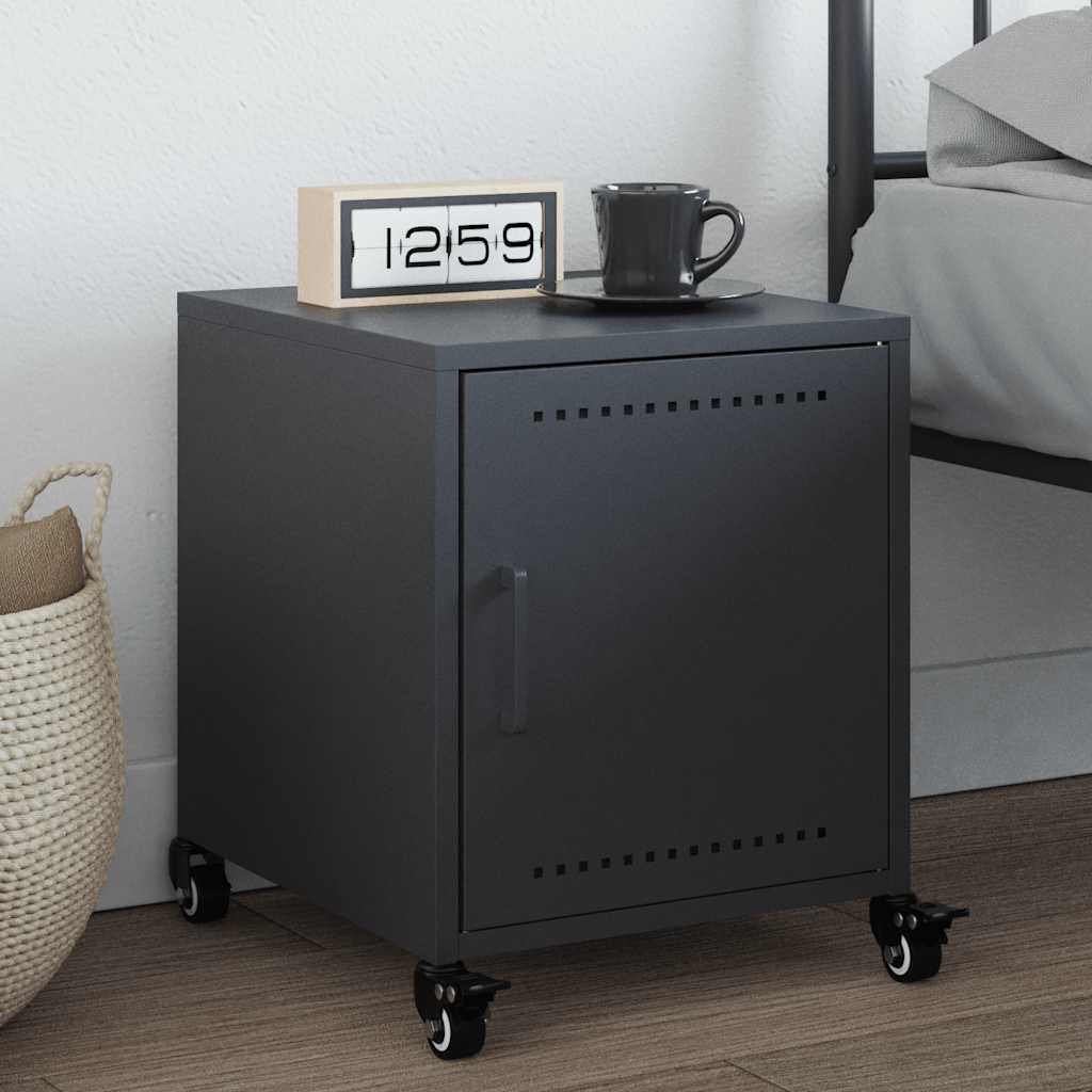 Bedside Cabinet Anthracite 36x39x43.5 cm Steel