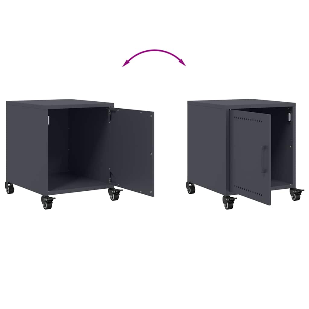 Bedside Cabinets 2 pcs Anthracite 36x39x43.5 cm Steel