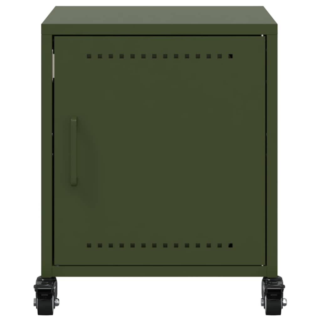 Bedside Cabinets 2 pcs Olive Green 36x39x43.5 cm Steel