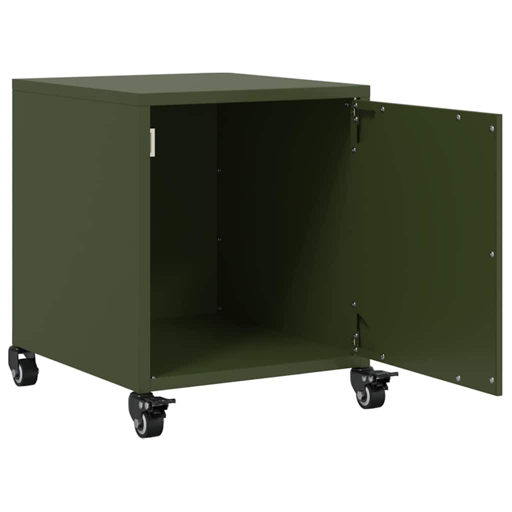 Bedside Cabinets 2 pcs Olive Green 36x39x43.5 cm Steel