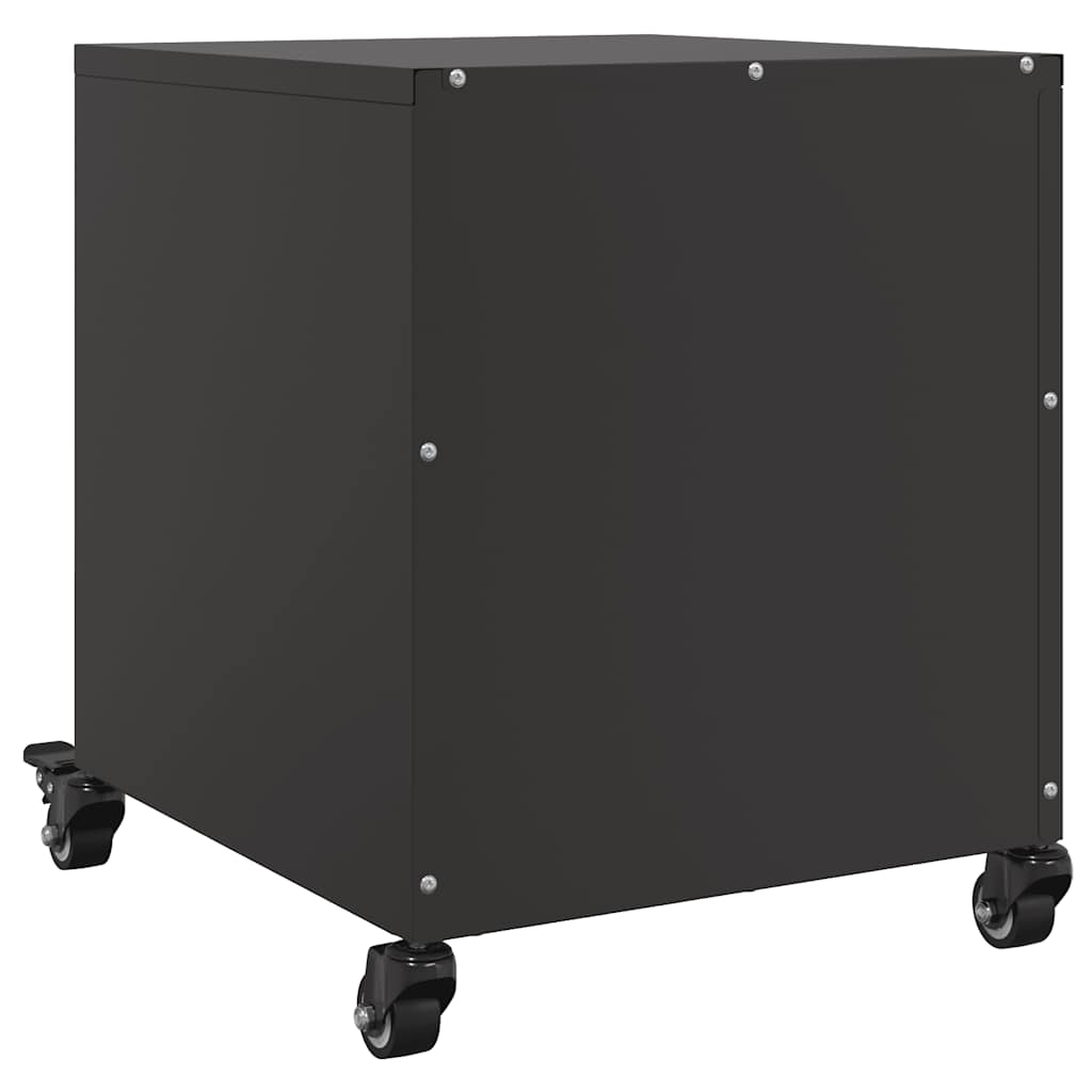 Bedside Cabinets 2 pcs Black 36x39x43.5 cm Steel