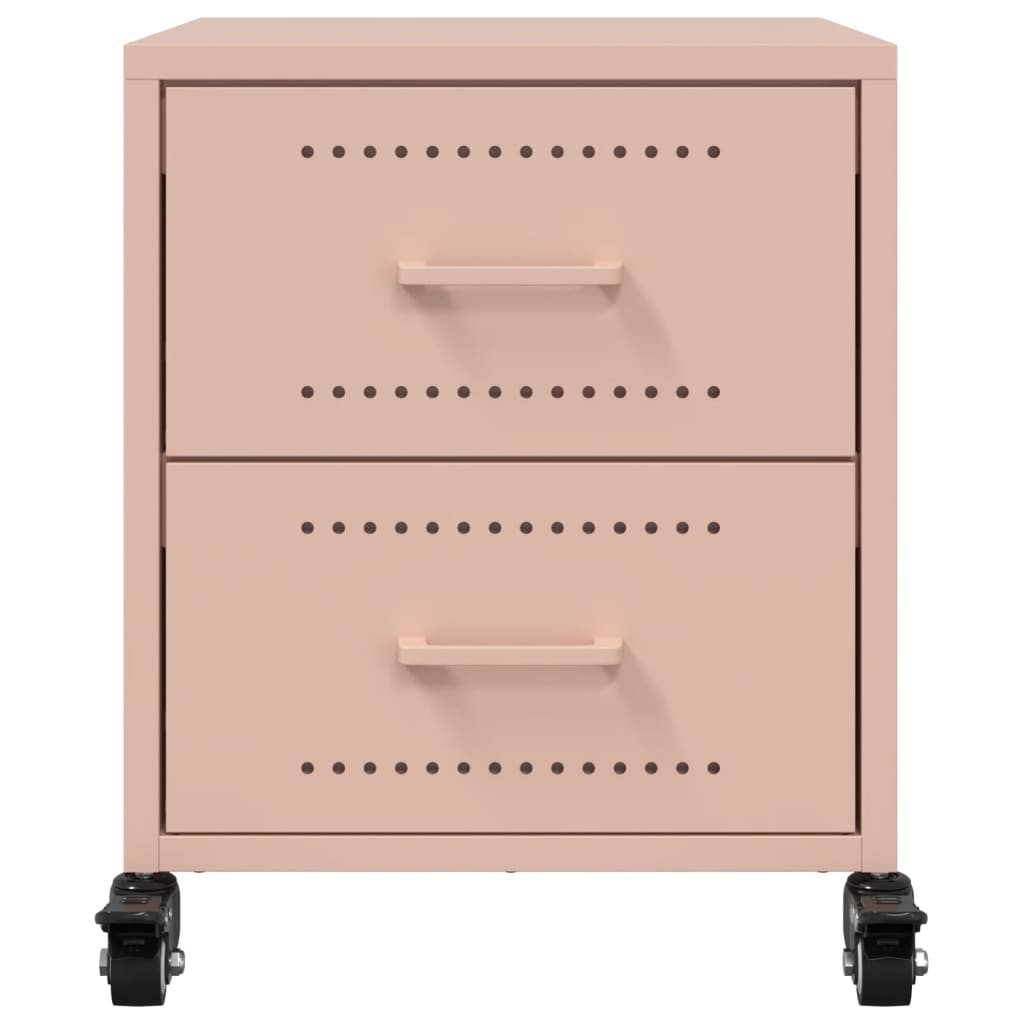 Bedside Cabinet Pink 36x39x43.5 cm Steel