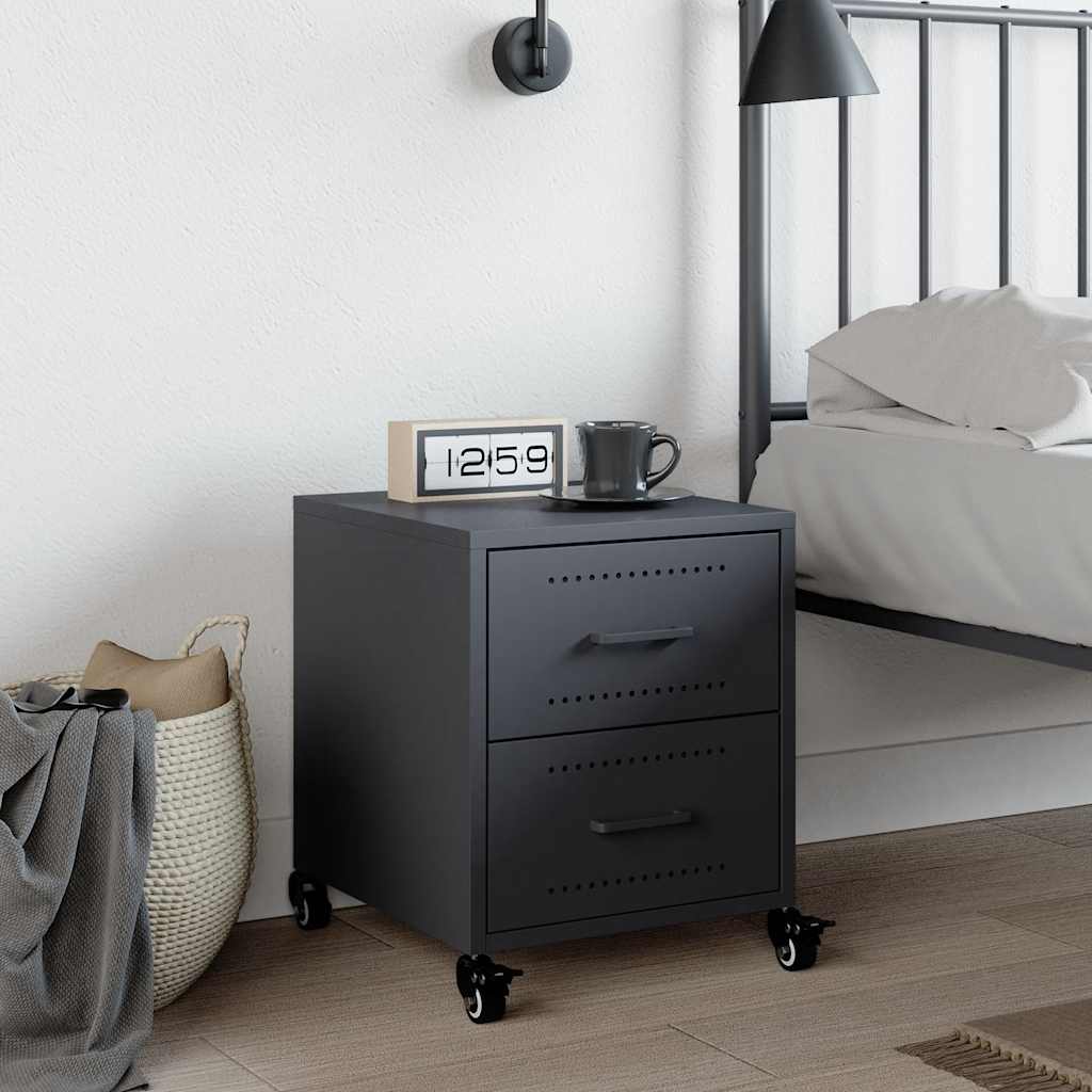 Bedside Cabinet Anthracite 36x39x43.5 cm Steel