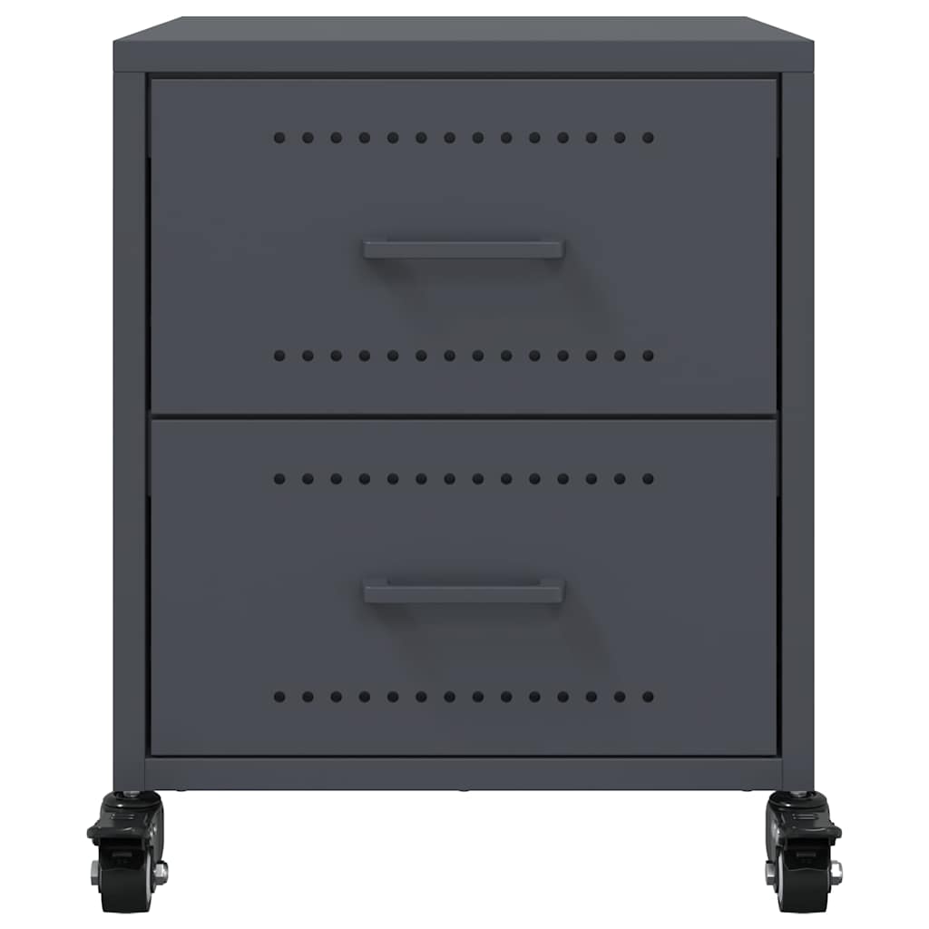 Bedside Cabinets 2 pcs Anthracite 36x39x43.5 cm Steel