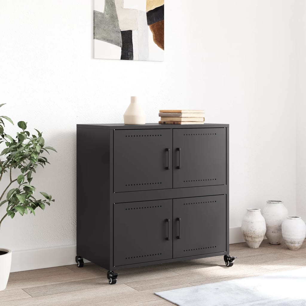 Sideboard Black 68x39x72 cm Steel