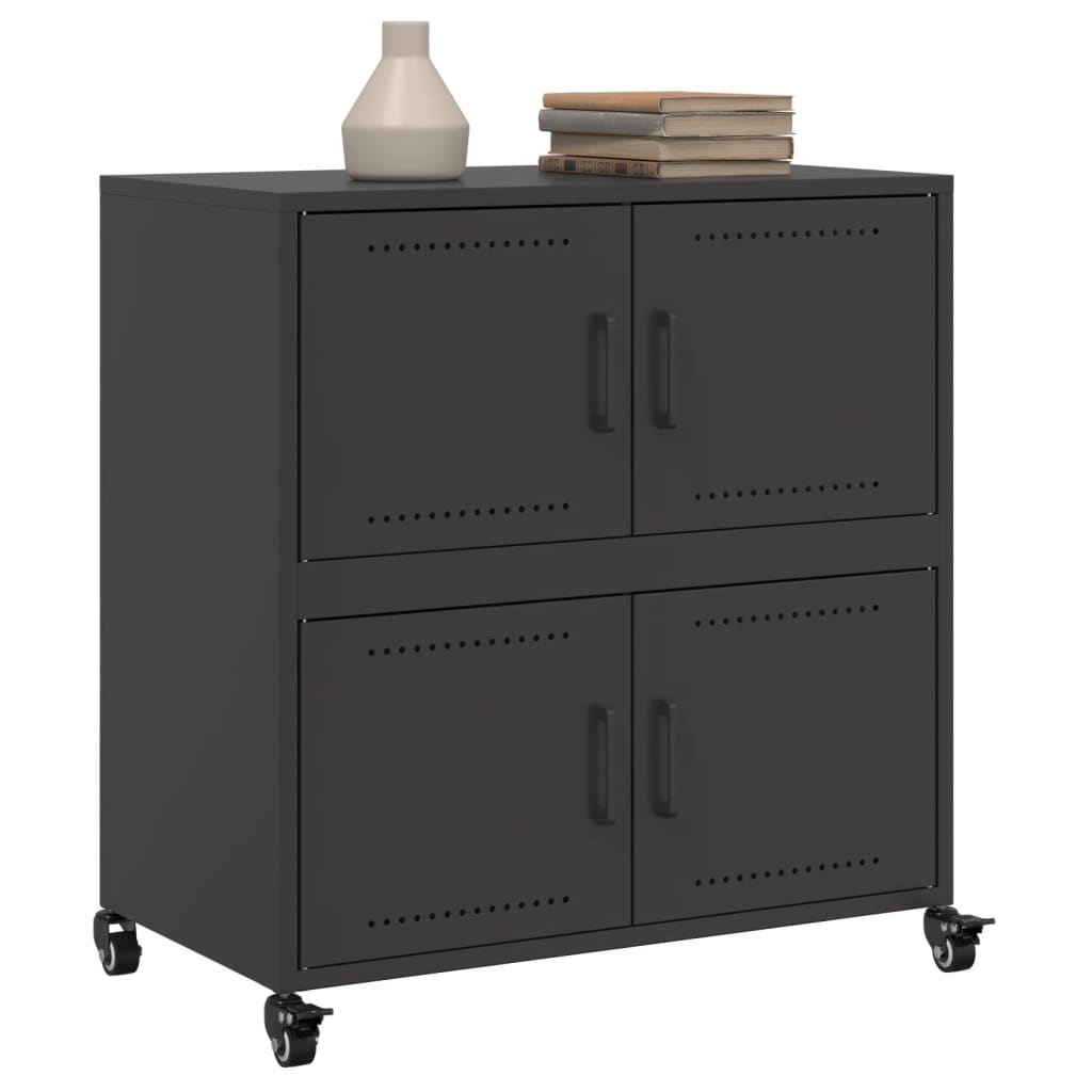 Sideboard Black 68x39x72 cm Steel
