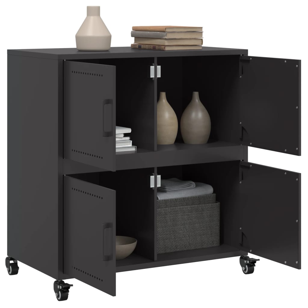 Sideboard Black 68x39x72 cm Steel