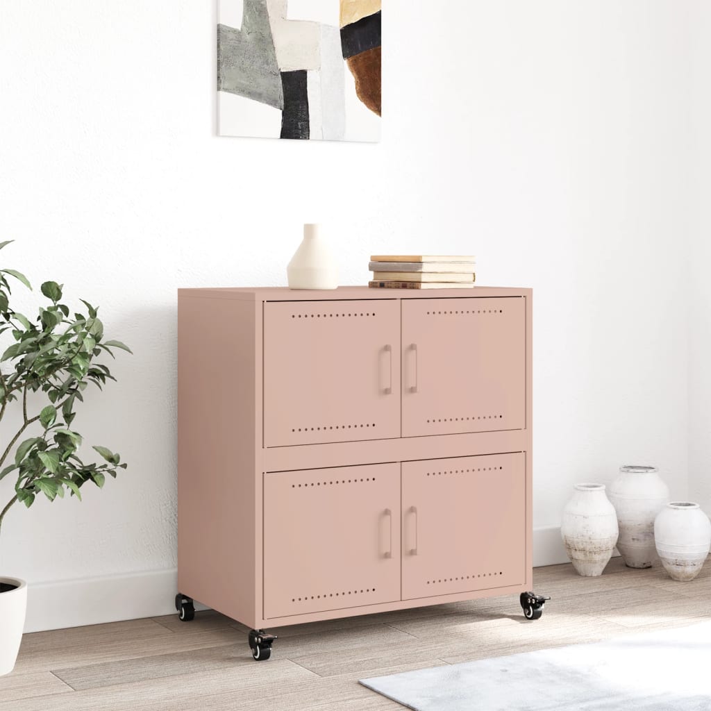 Sideboard Pink 68x39x72 cm Steel