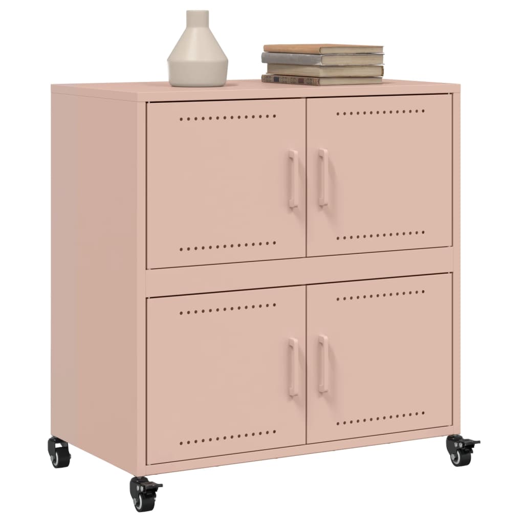 Sideboard Pink 68x39x72 cm Steel