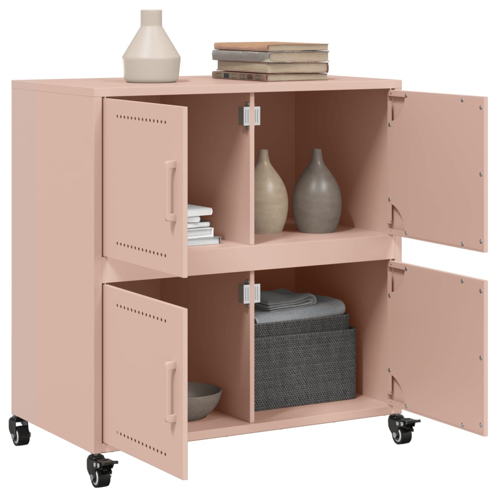 Sideboard Pink 68x39x72 cm Steel