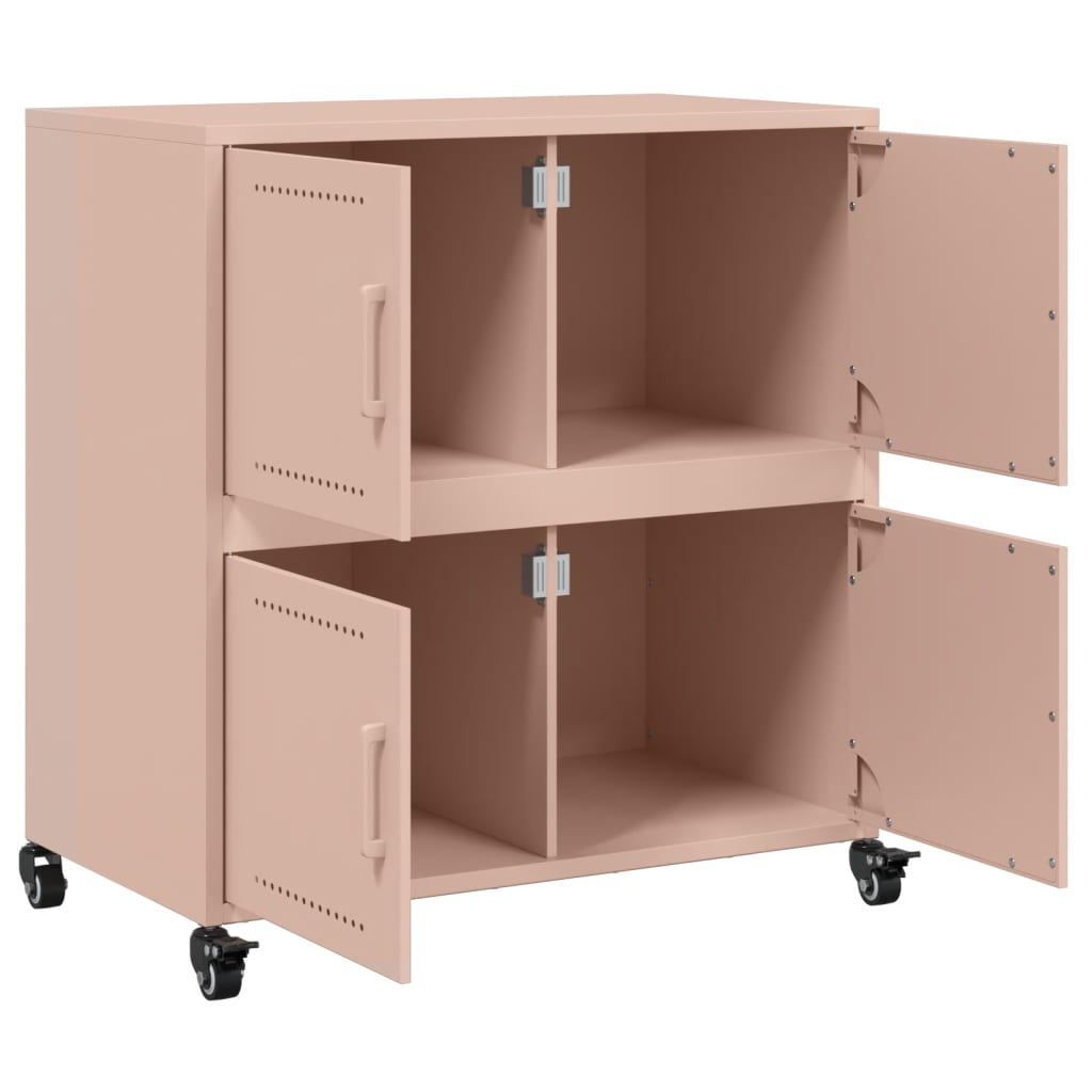 Sideboard Pink 68x39x72 cm Steel