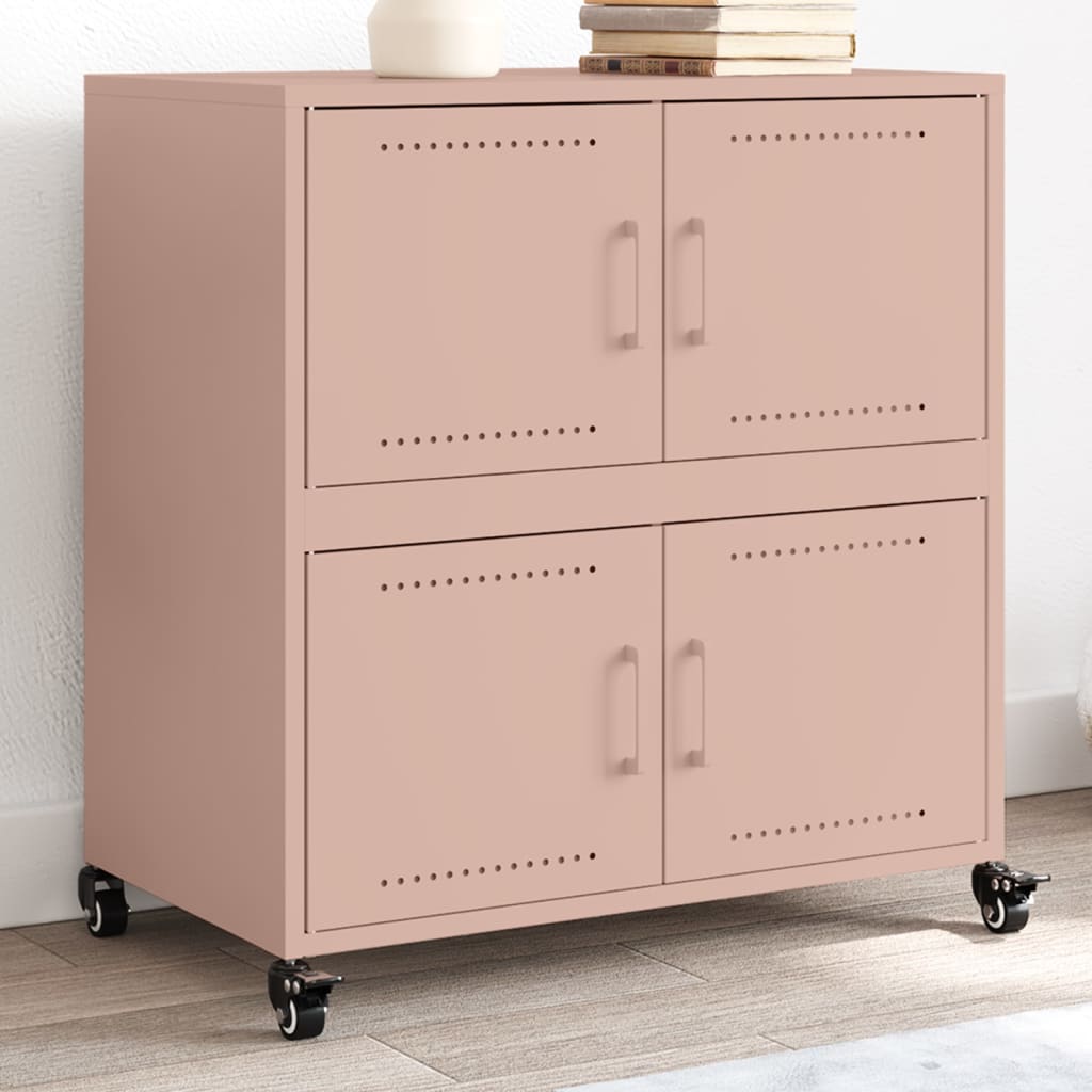 Sideboard Pink 68x39x72 cm Steel