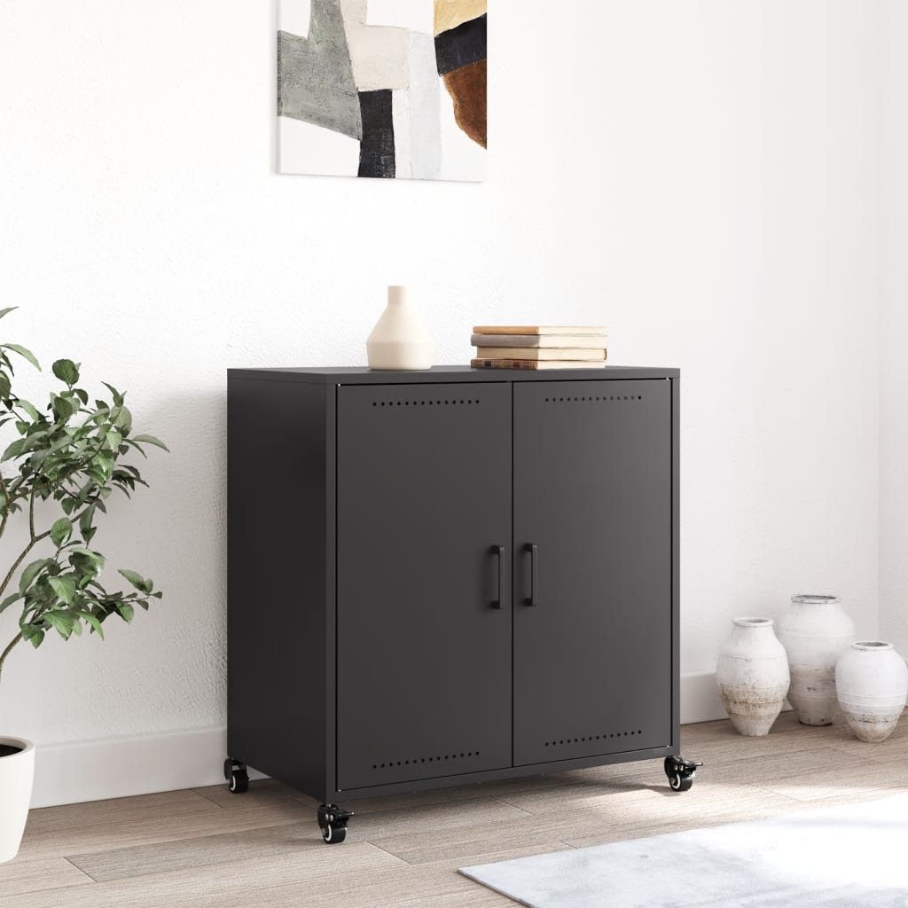 Sideboard Black 68x39x72 cm Steel