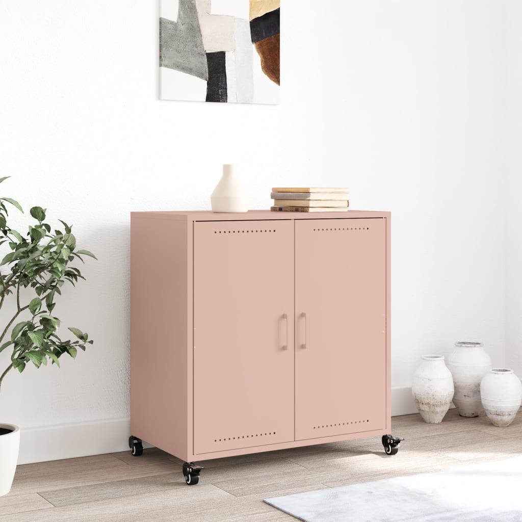 Sideboard Pink 68x39x72 cm Steel