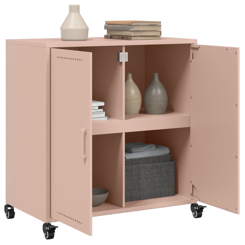 Sideboard Pink 68x39x72 cm Steel