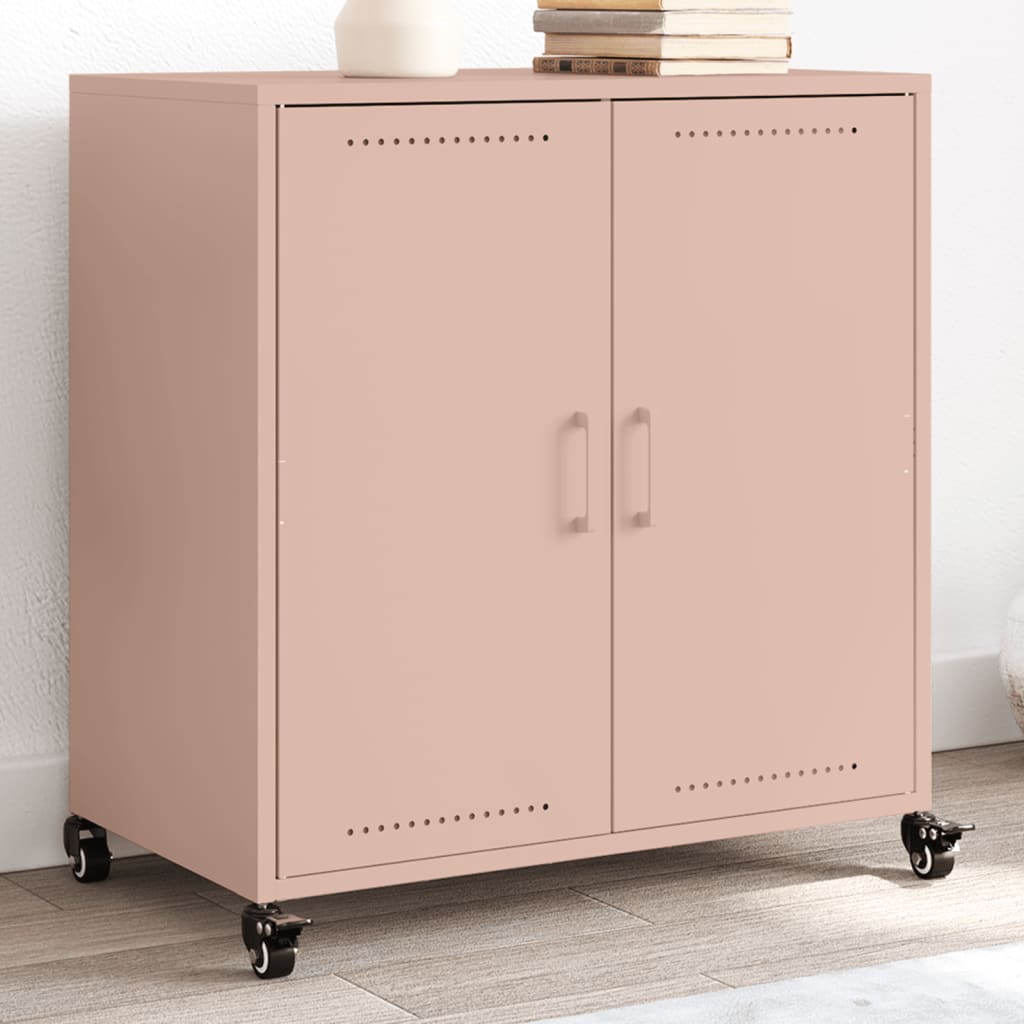 Sideboard Pink 68x39x72 cm Steel