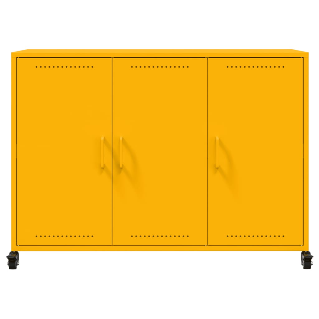 Sideboard Mustard Yellow 100.5x39x72 cm Steel