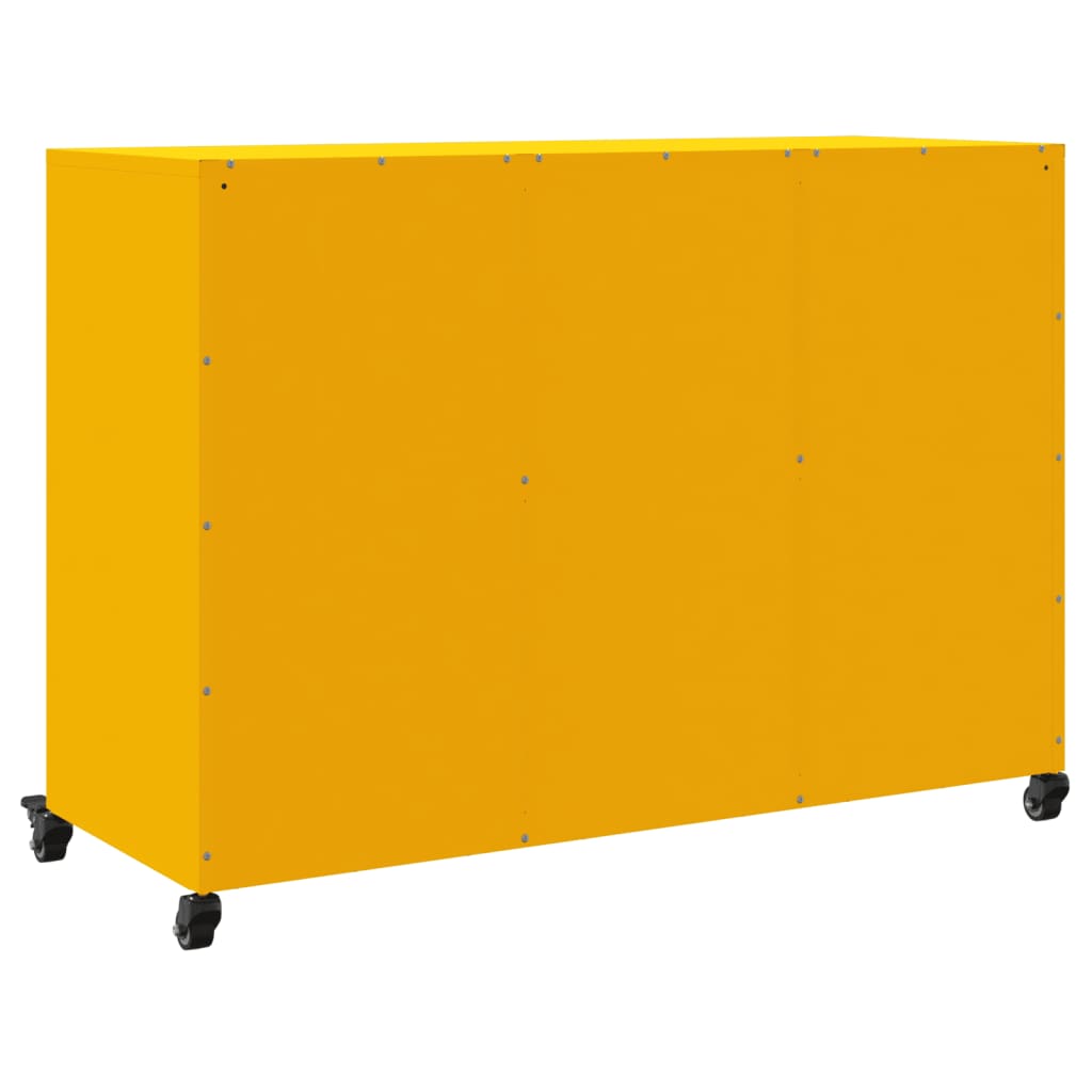 Sideboard Mustard Yellow 100.5x39x72 cm Steel