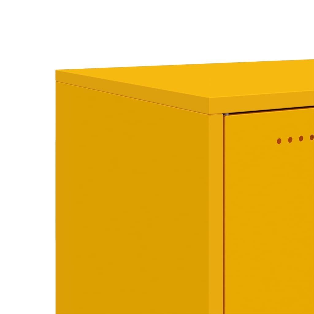 Sideboard Mustard Yellow 100.5x39x72 cm Steel