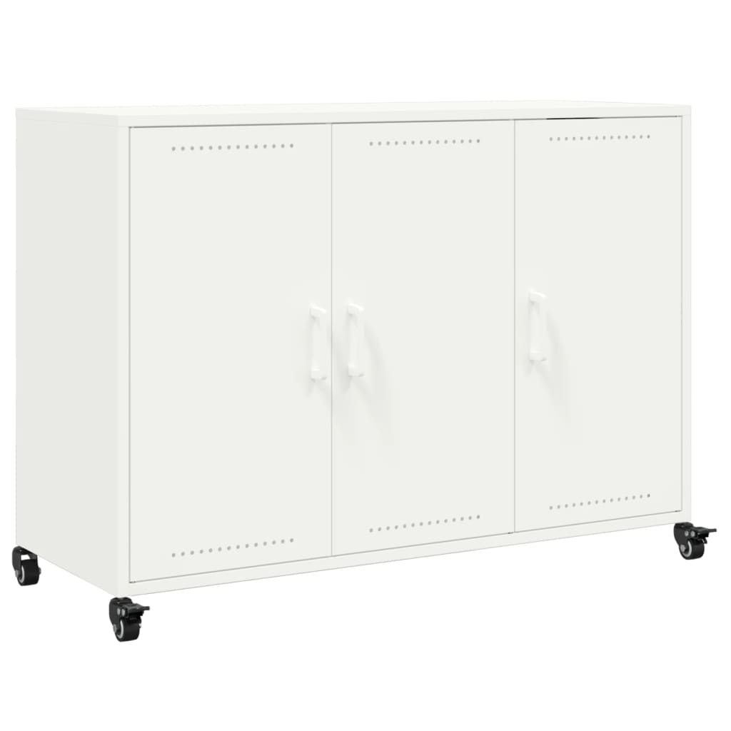 Sideboard White 100.5x39x72 cm Steel