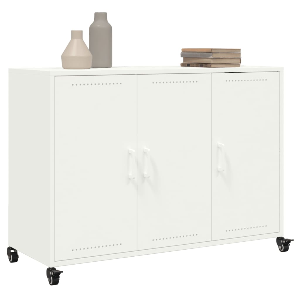 Sideboard White 100.5x39x72 cm Steel