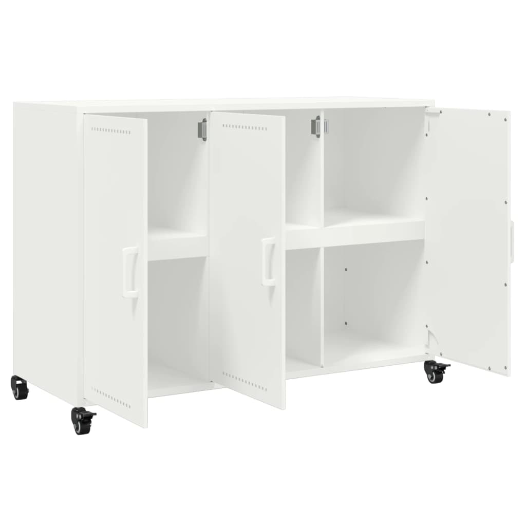 Sideboard White 100.5x39x72 cm Steel