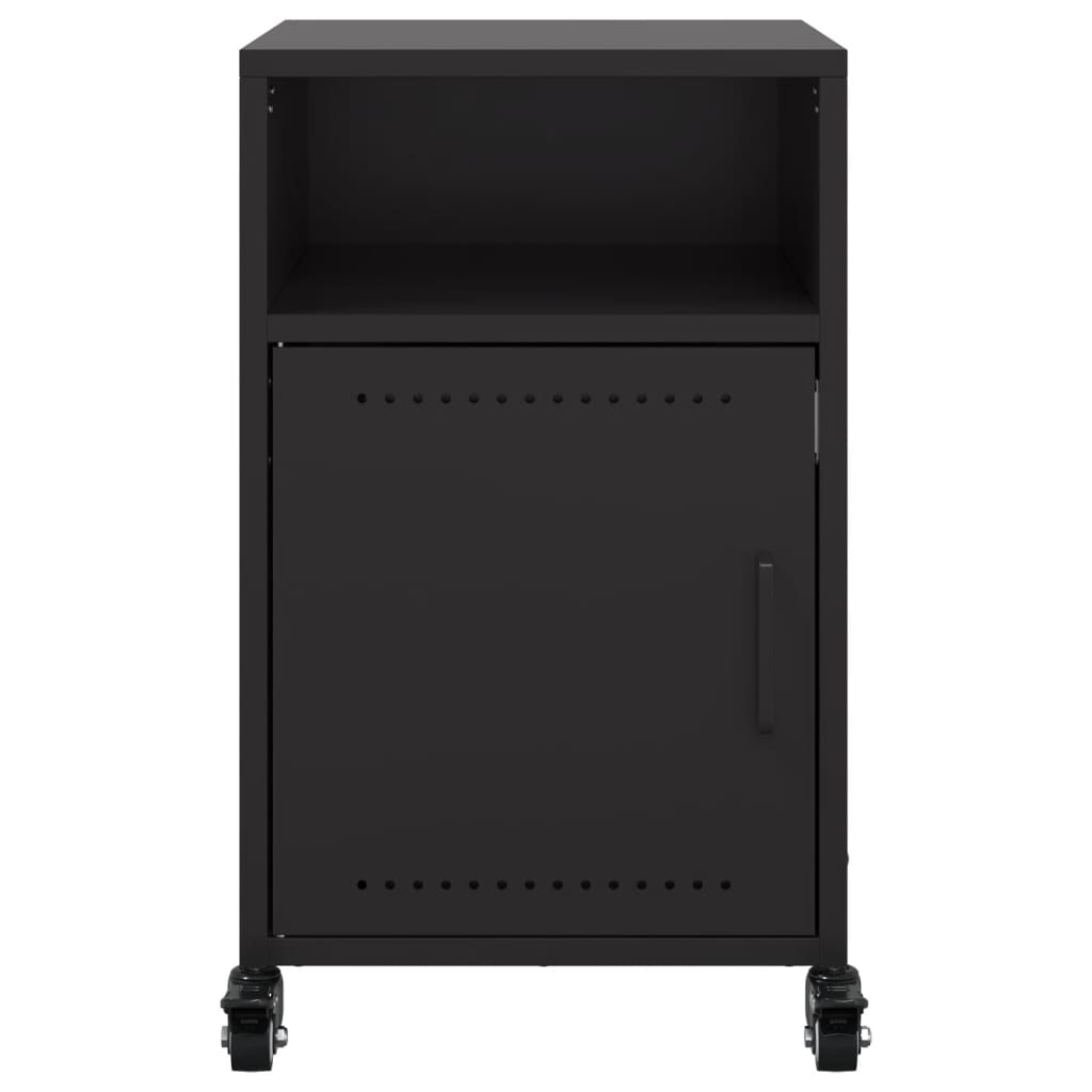 Bedside Cabinets 2 pcs Black 36x39x59 cm Steel