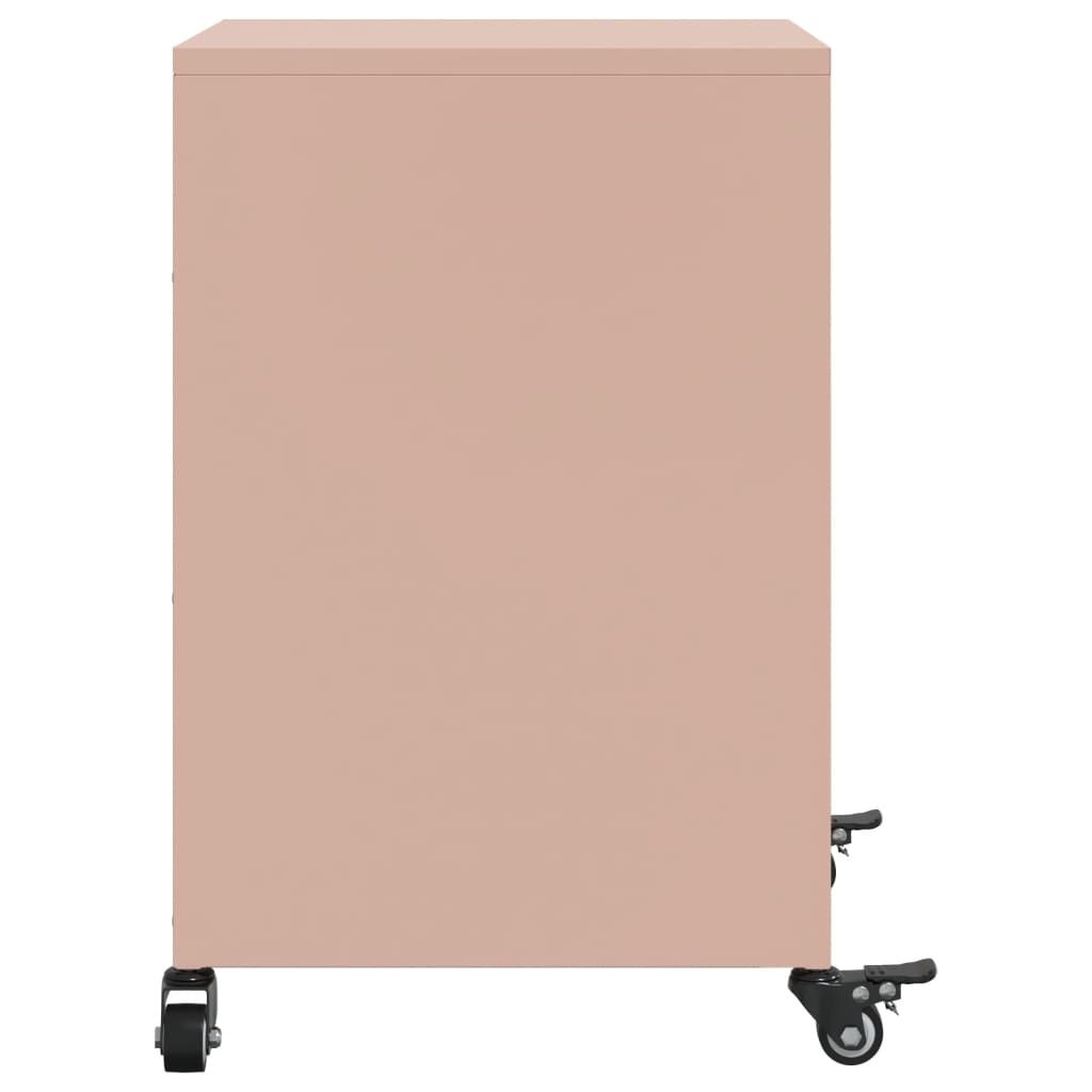 Bedside Cabinets 2 pcs Pink 36x39x59 cm Steel