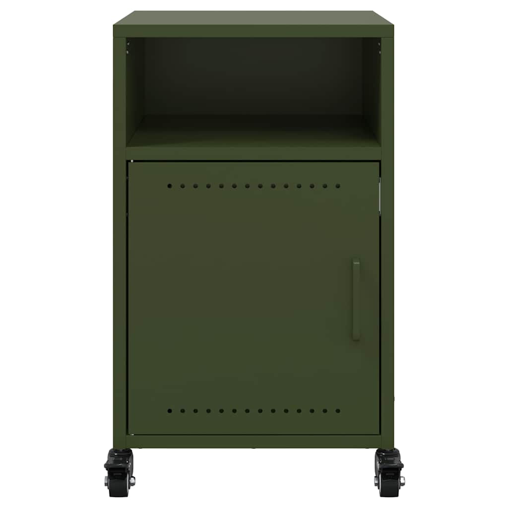Bedside Cabinets 2 pcs Olive Green 36x39x59 cm Steel