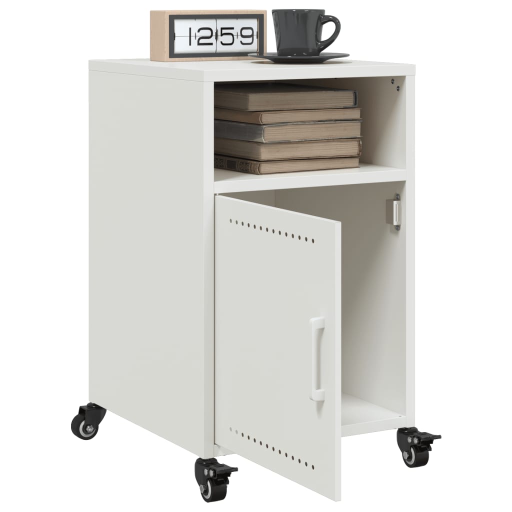 Bedside Cabinets 2 pcs White 36x39x59 cm Steel