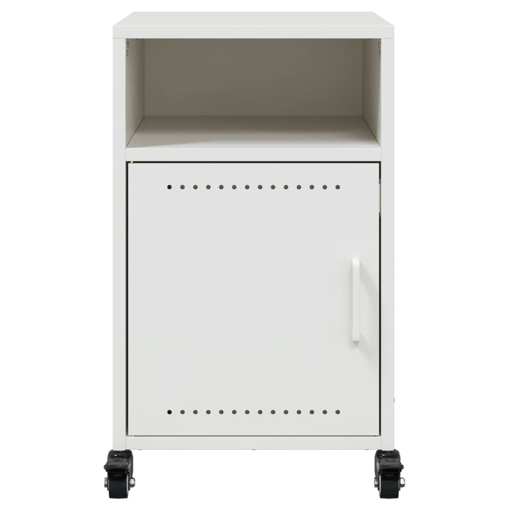 Bedside Cabinets 2 pcs White 36x39x59 cm Steel