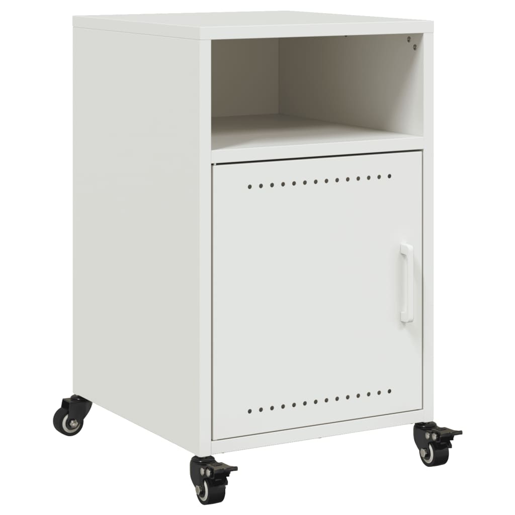 Bedside Cabinets 2 pcs White 36x39x59 cm Steel