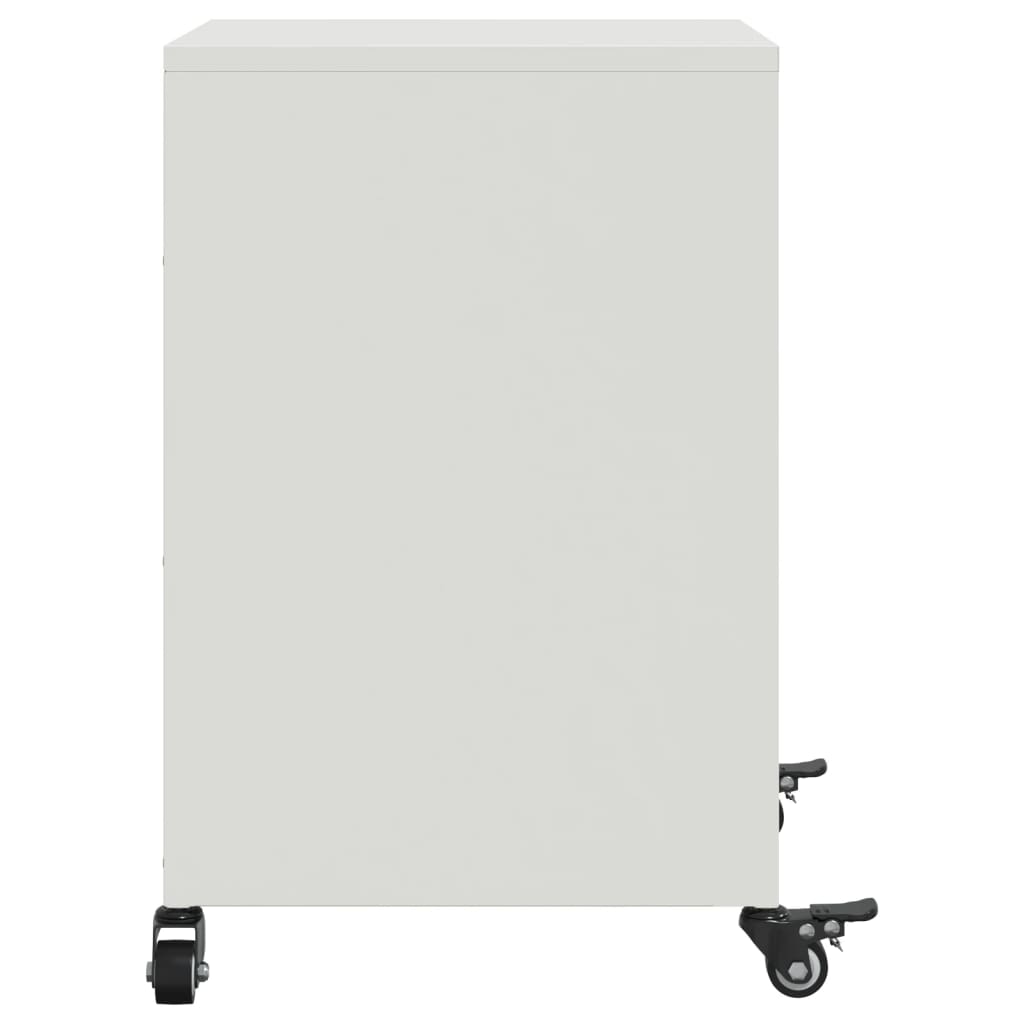 Bedside Cabinets 2 pcs White 36x39x59 cm Steel