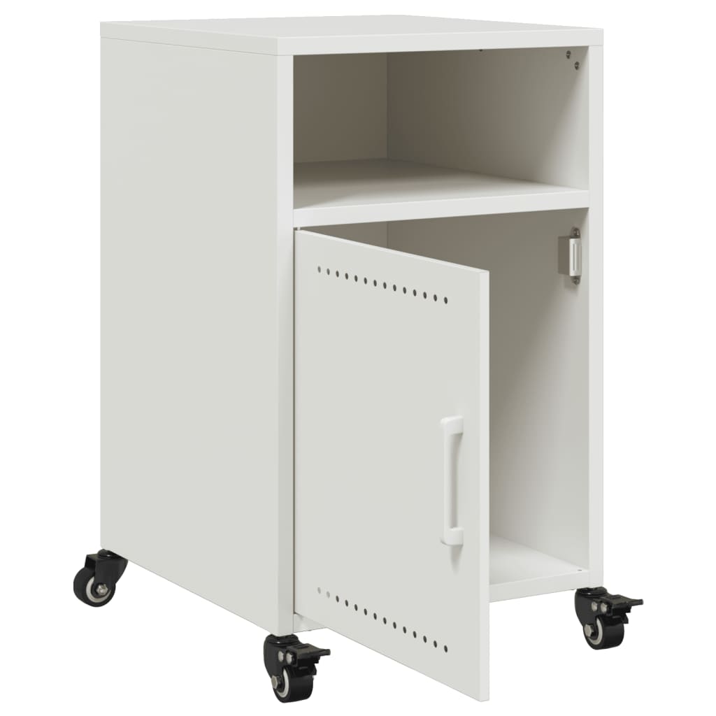 Bedside Cabinets 2 pcs White 36x39x59 cm Steel