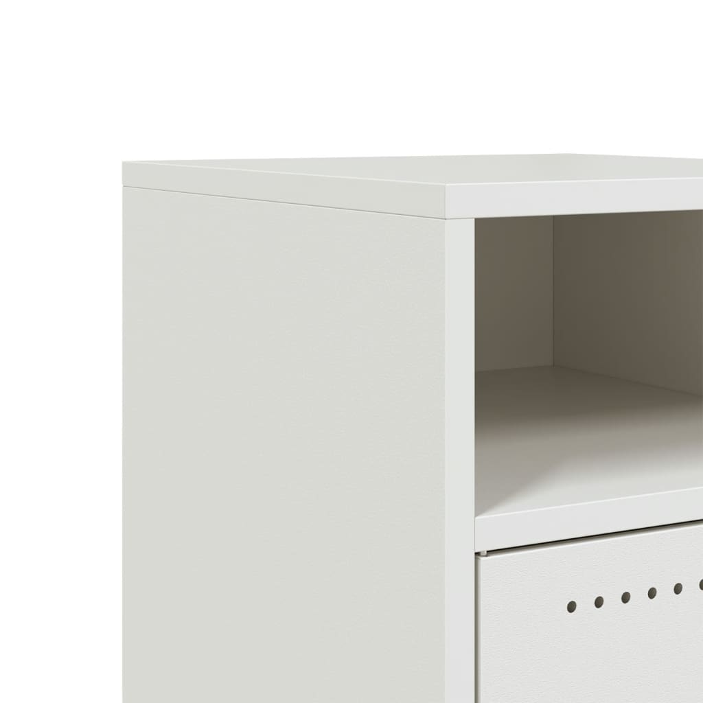 Bedside Cabinets 2 pcs White 36x39x59 cm Steel