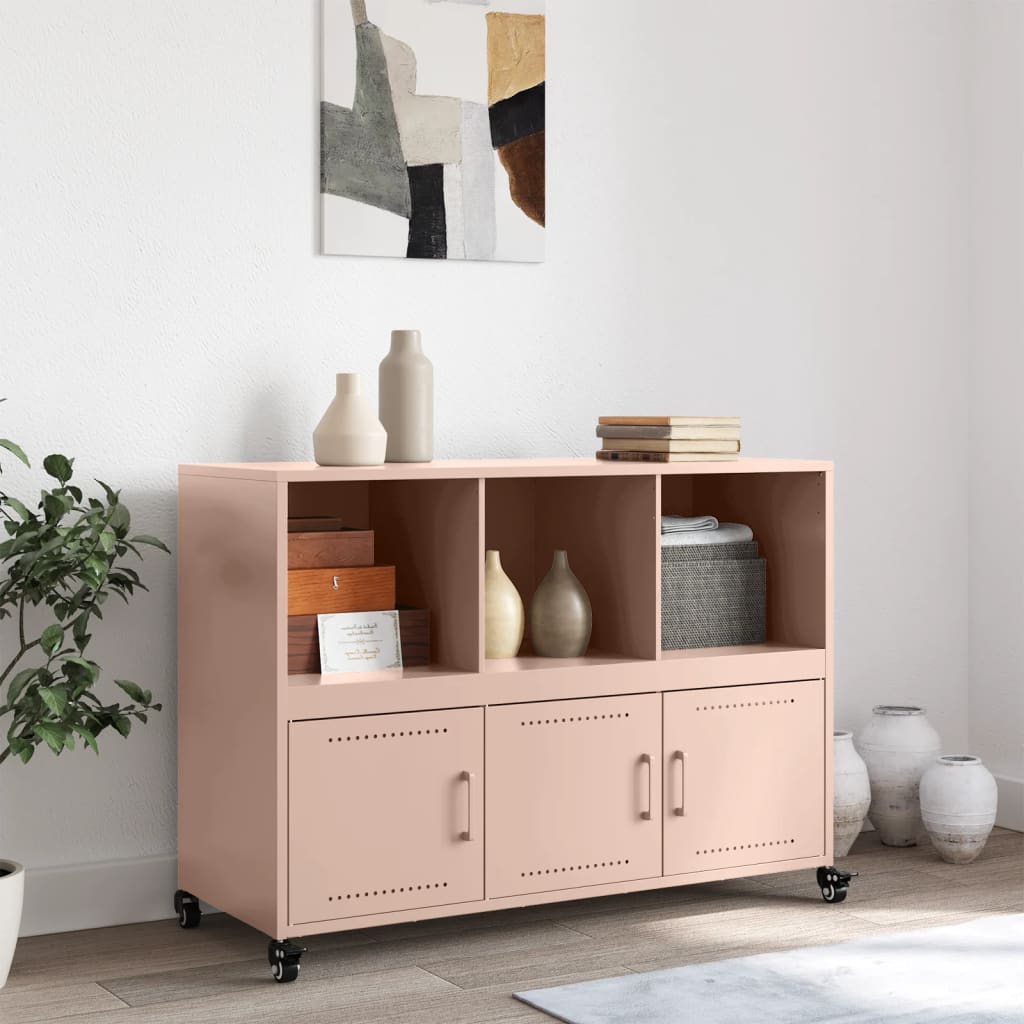 Sideboard Pink 100.5x39x72 cm Steel