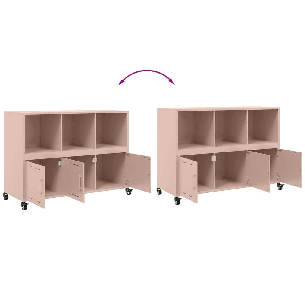 Sideboard Pink 100.5x39x72 cm Steel