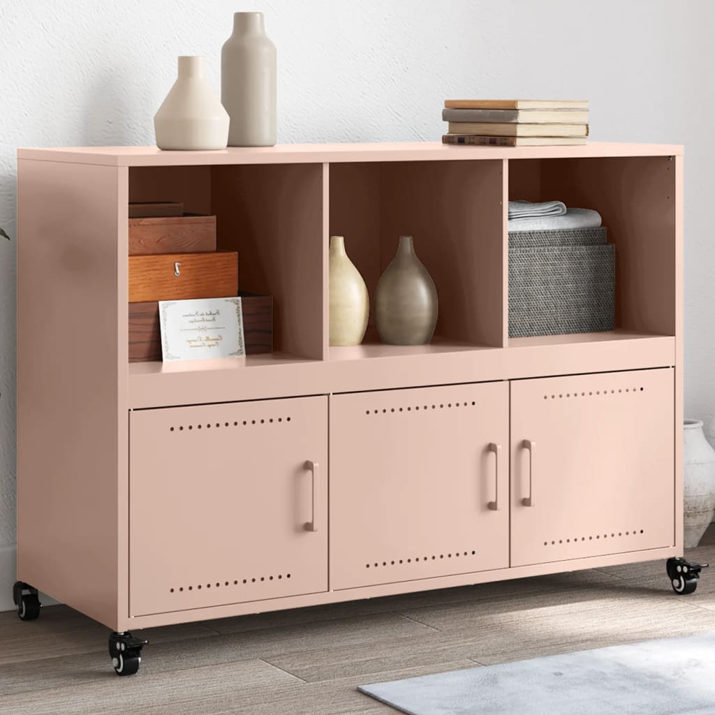 Sideboard Pink 100.5x39x72 cm Steel