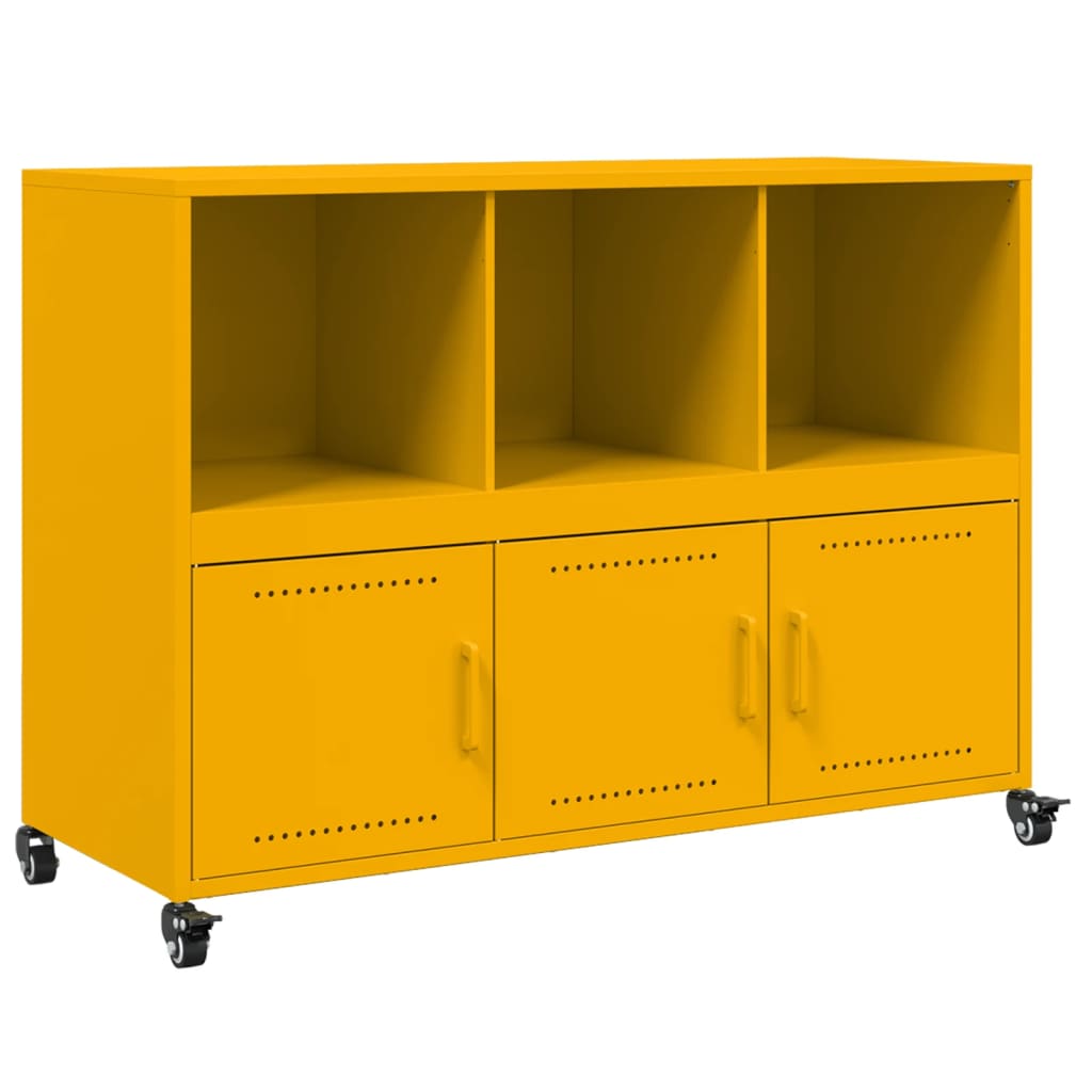 Sideboard Mustard Yellow 100.5x39x72 cm Steel
