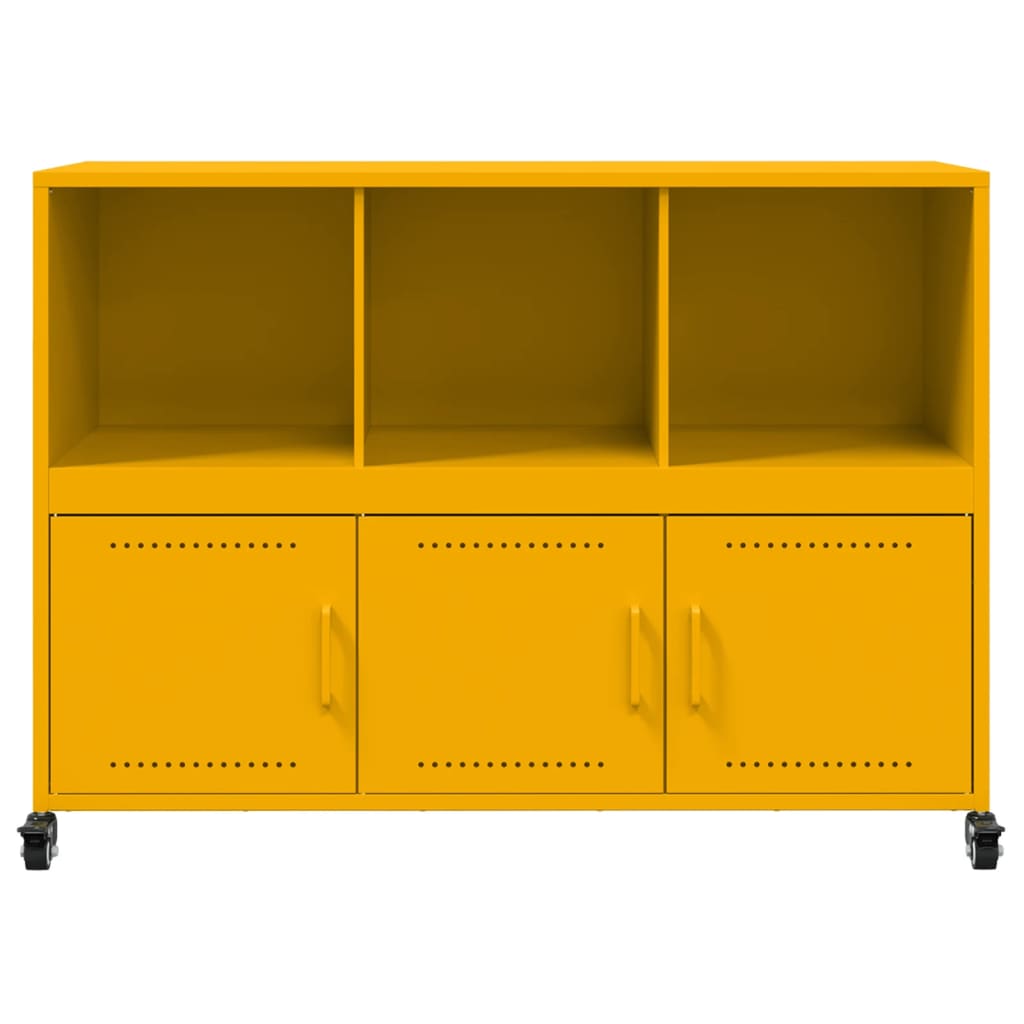 Sideboard Mustard Yellow 100.5x39x72 cm Steel