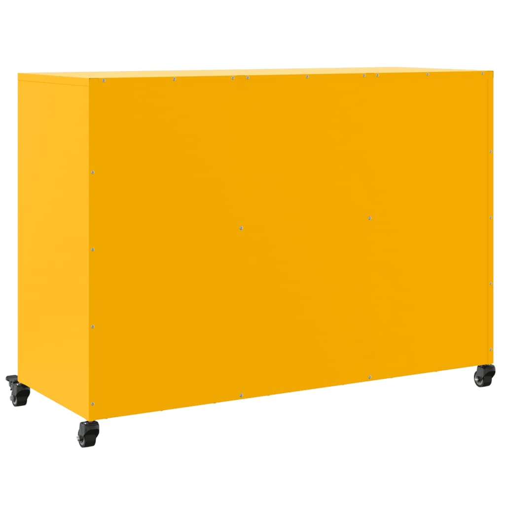 Sideboard Mustard Yellow 100.5x39x72 cm Steel