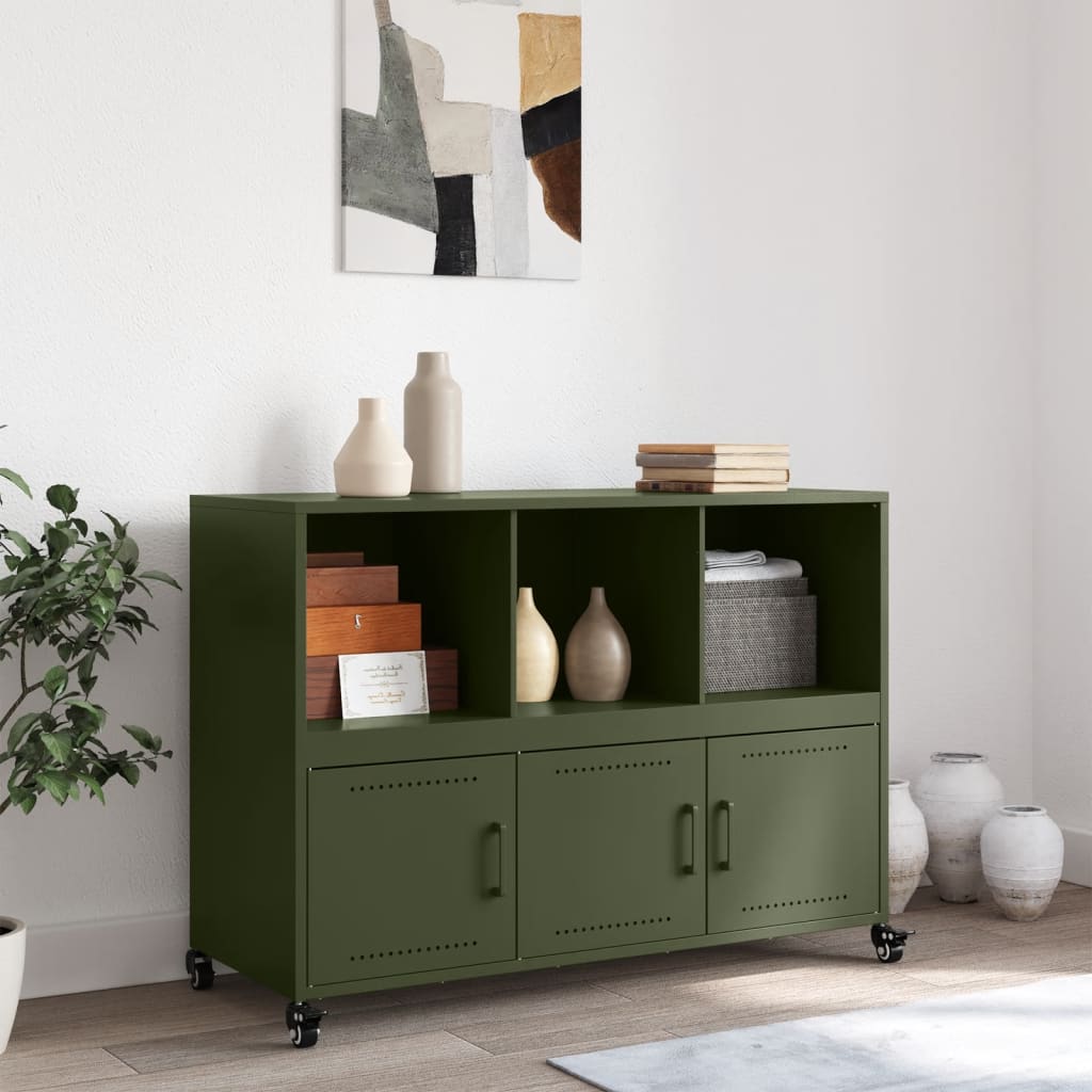 Sideboard Olive Green 100.5x39x72 cm Steel