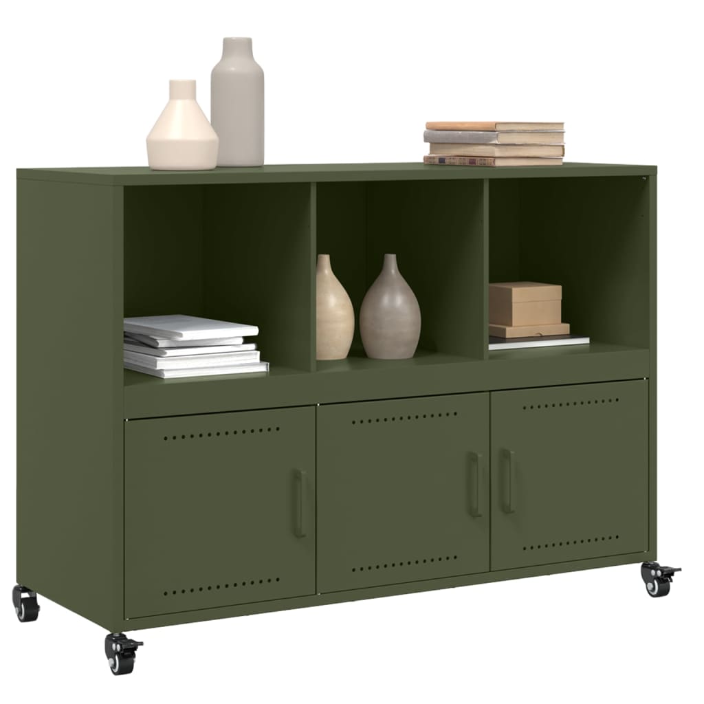 Sideboard Olive Green 100.5x39x72 cm Steel