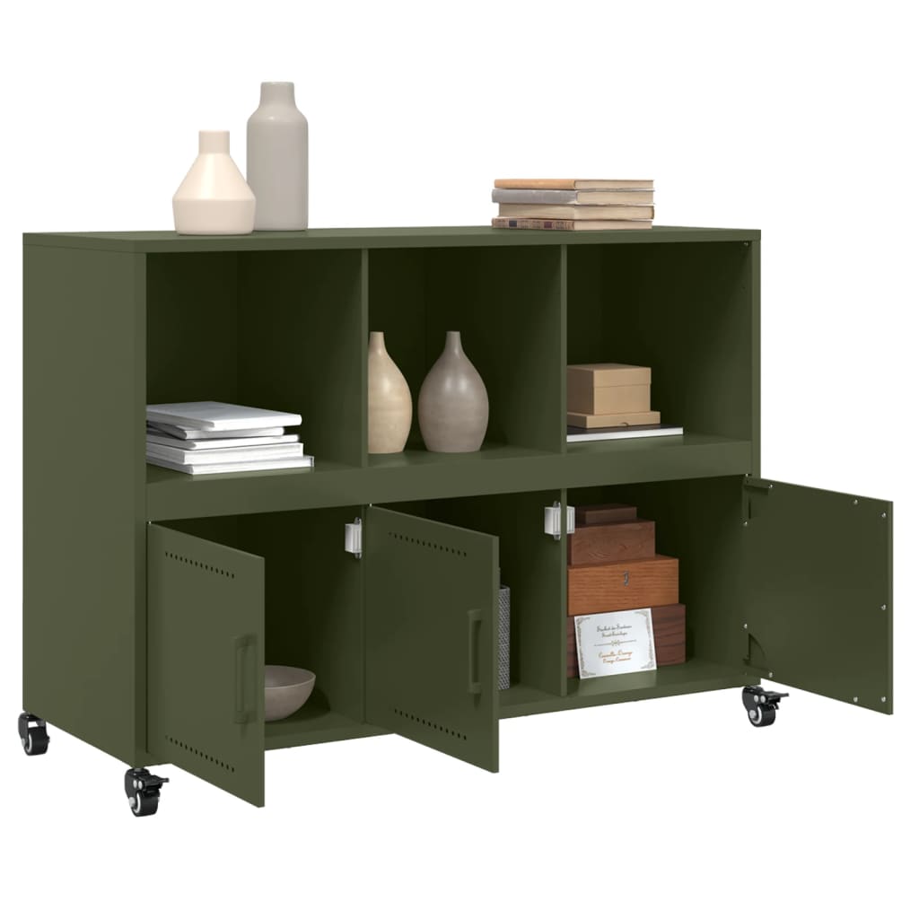 Sideboard Olive Green 100.5x39x72 cm Steel