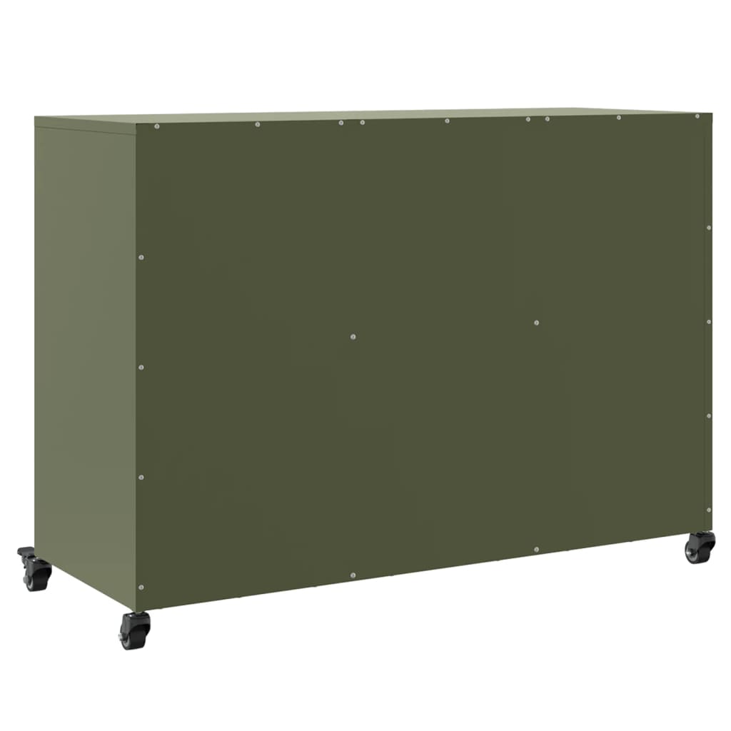 Sideboard Olive Green 100.5x39x72 cm Steel