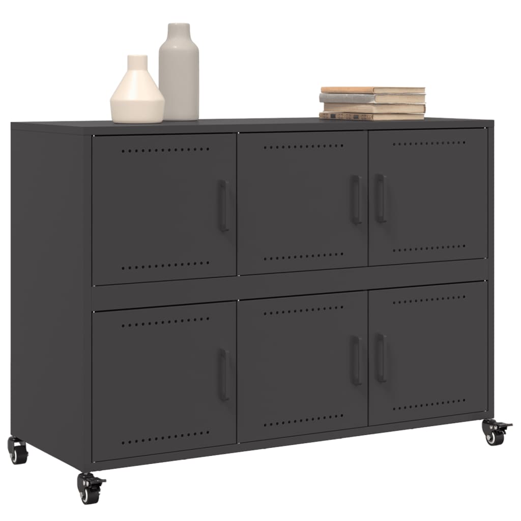 Sideboard Black 100.5x39x72 cm Steel